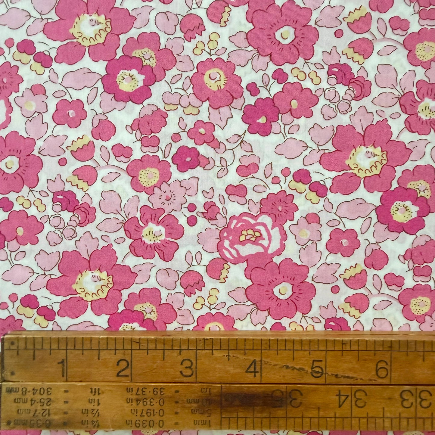 Bespoke Liberty Tana Lawn - Pink with a Touch of Yellow Betsy