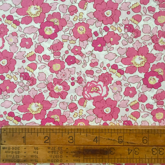 Bespoke Liberty Tana Lawn - Pink with a Touch of Yellow Betsy