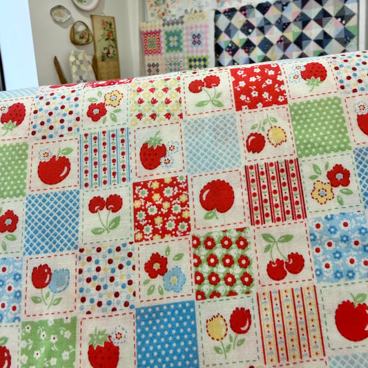 Strawberry Patchwork - Japanese Cotton by Handworks