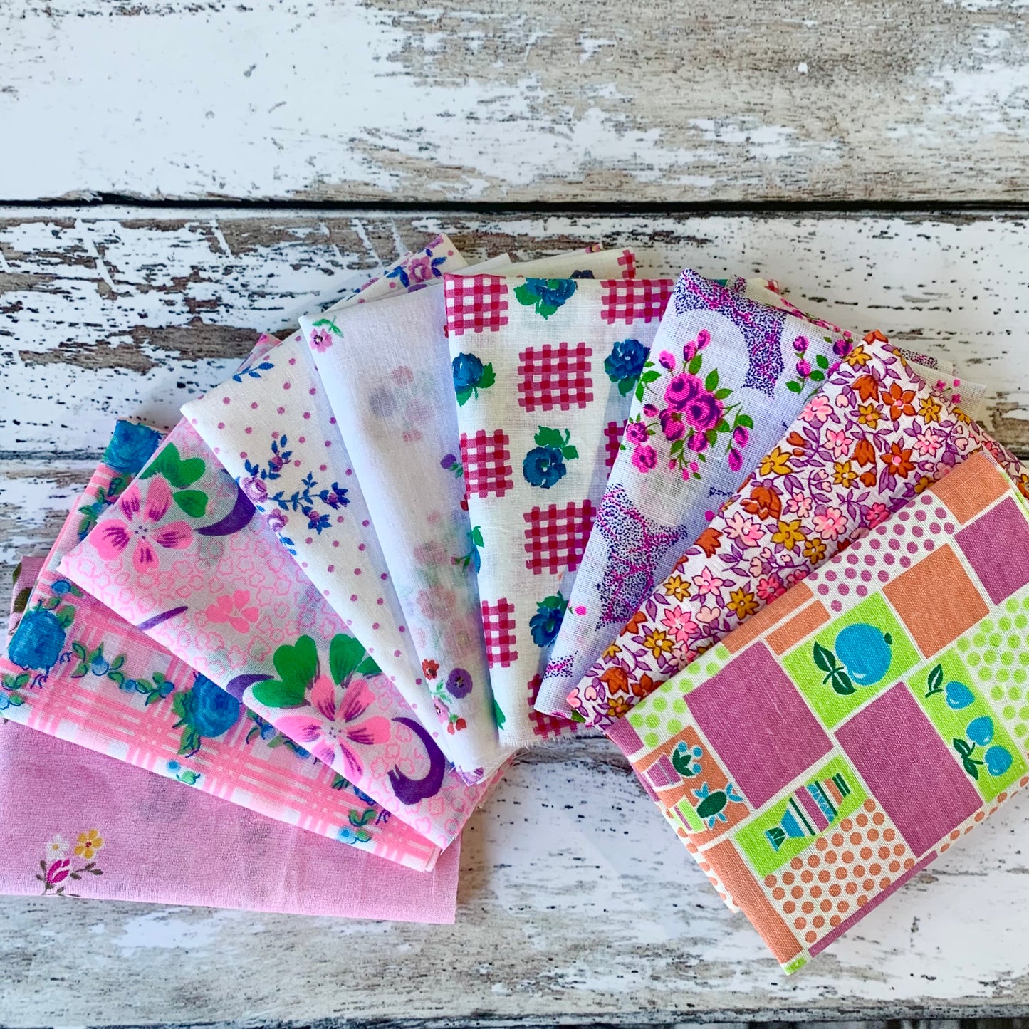 Vintage Fabric Bundle - Pinks