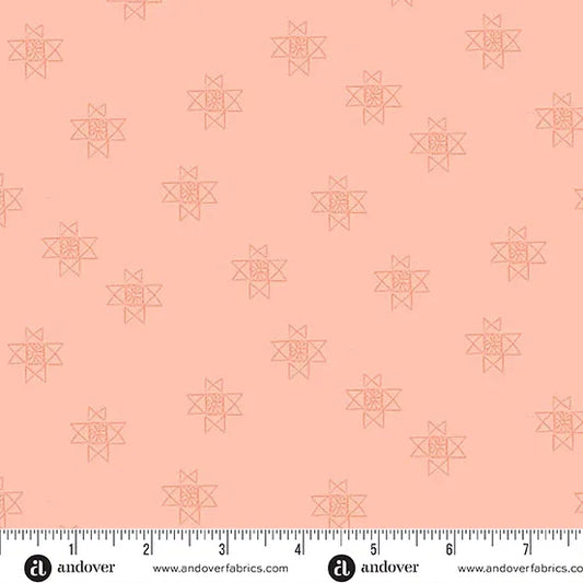 Ohio Star in Coral - Petals and Stitches