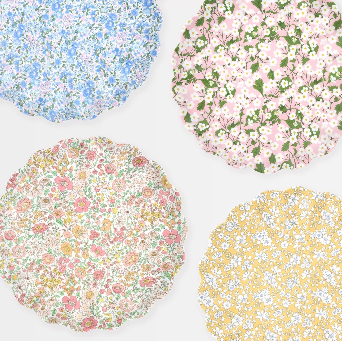 Meri Meri x Liberty Mixed Set of Reusable Large Plates