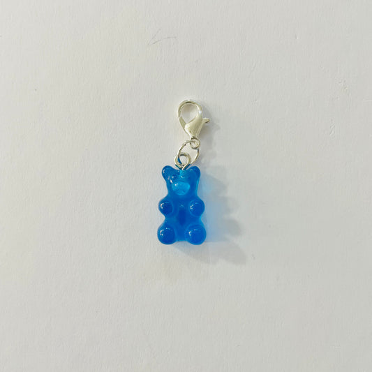 Blue Gummy Bear Zipper Charm