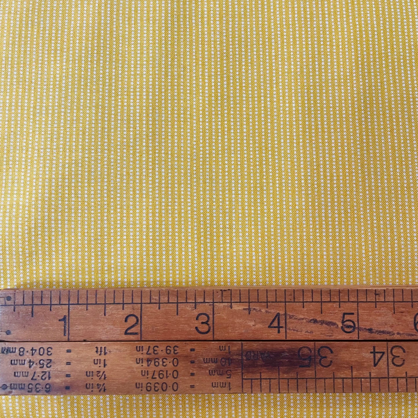 Vintage Flora Yellow Perforated Stripe