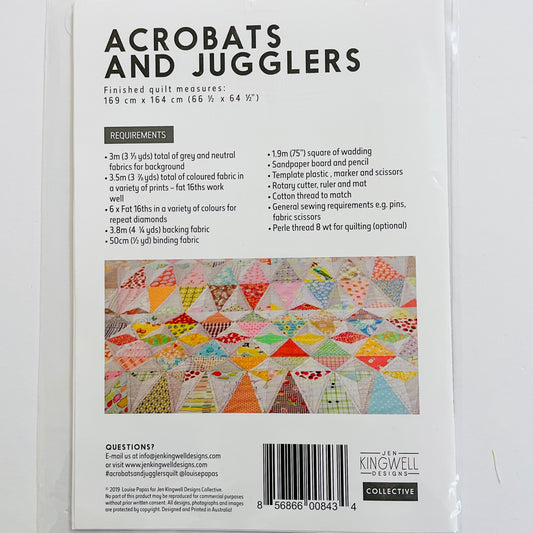 Acrobats and Jugglers Quilt Pattern - by Louise Papas