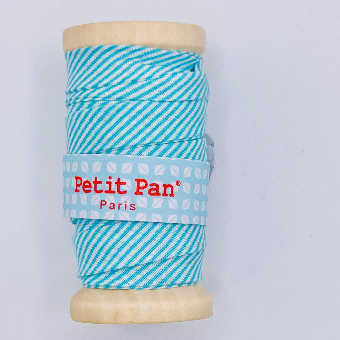 Petit Pan Aqua Stripe Bias Binding
