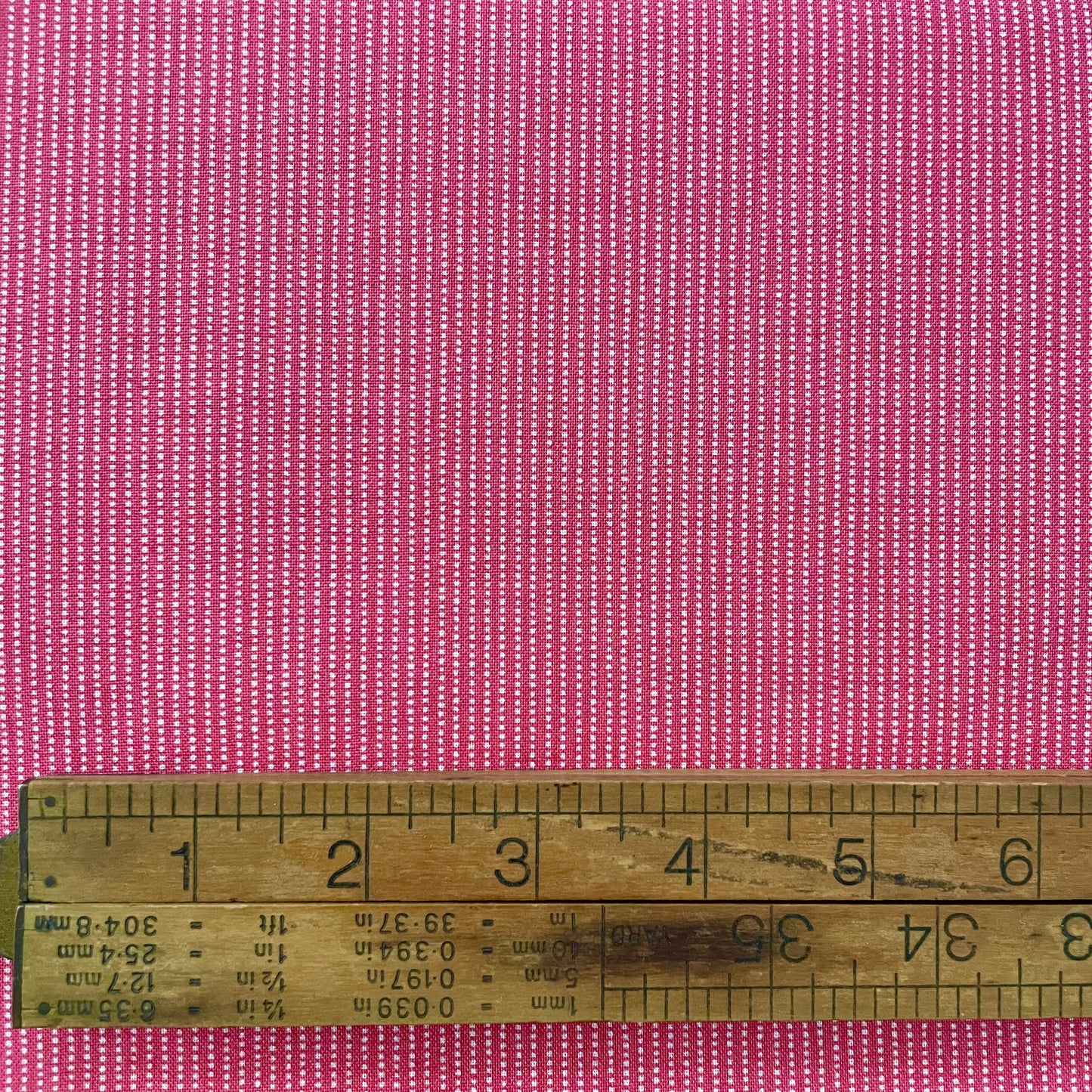 Vintage Flora Pink Perforated Stripe