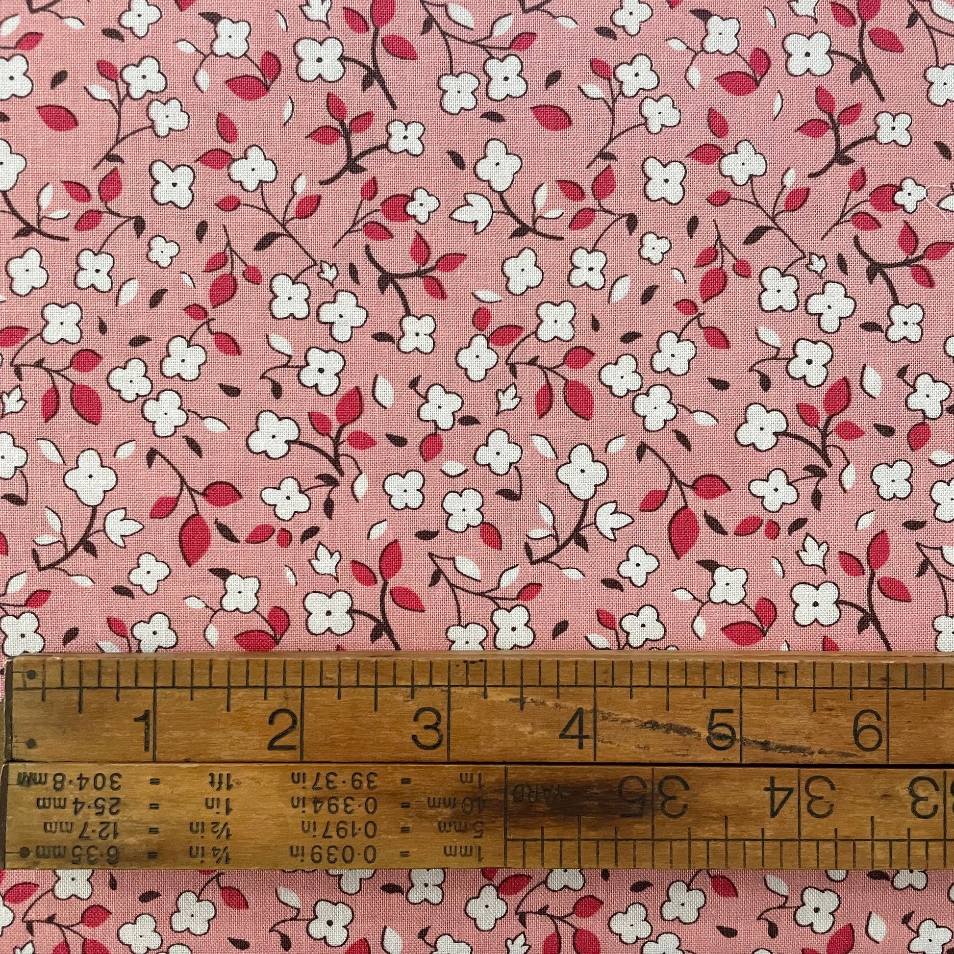 Home Town Swansey Heirloom Coral Riley Blake Sew be Curated Home town swansey heirloom coral riley blake sew be curated