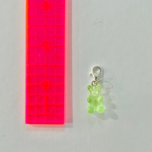 Light Green Gummy Bear Zipper Charm