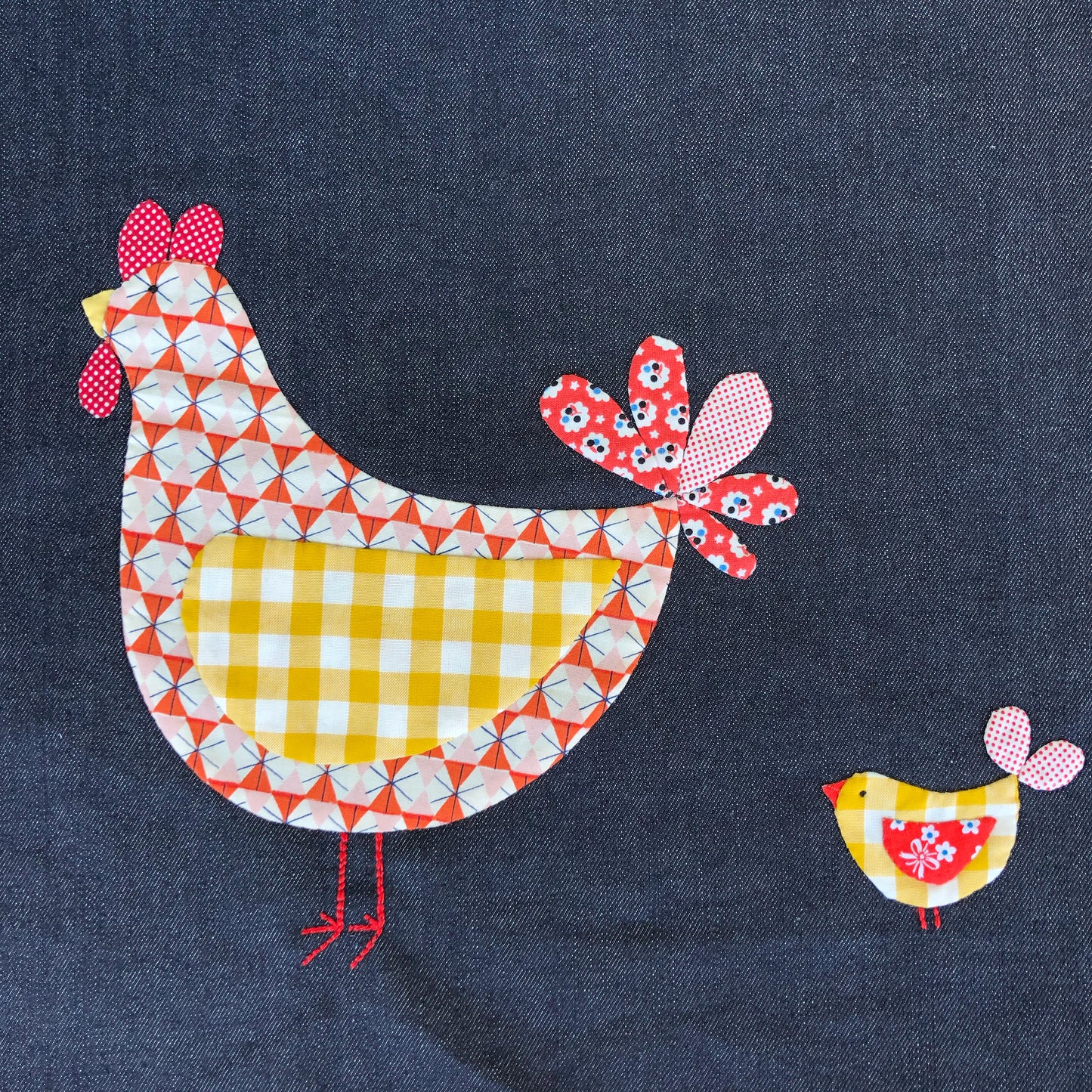 Chicken Stitch Appliqué Only (Digital Download - A4 PDF)