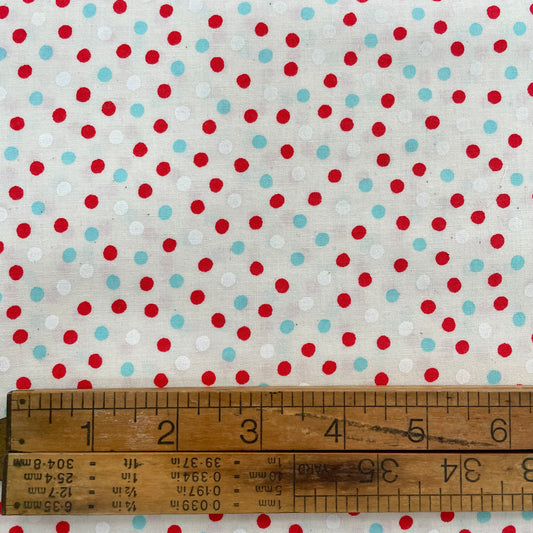 Sevenberry Ki-Mama Japanese Cotton - Spots Red