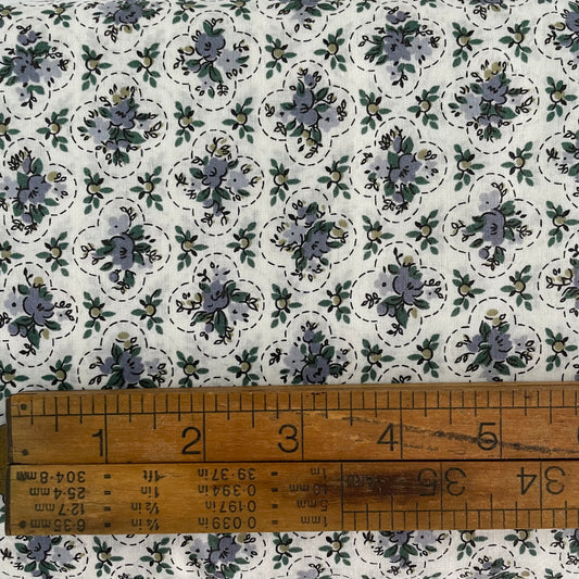 Hokkoh Grey 60's Cotton Print