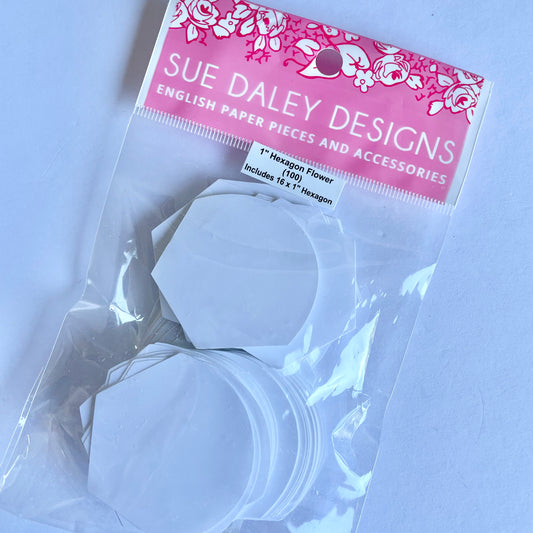 1” Hexagon Flower Papers - Sue Daley Designs